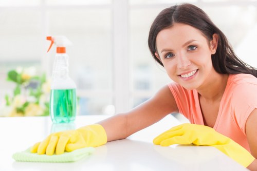 Professional patio cleaning for a Canary Wharf terrace