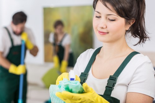 Detailed post-construction cleaning for a Canary Wharf office space