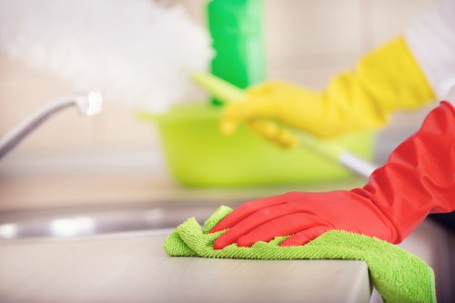 Bathroom move out cleaning in a modern Canary Wharf flat